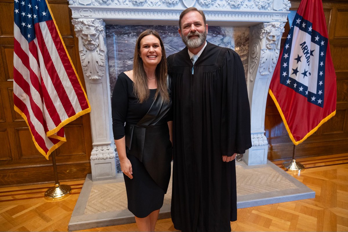 Today, I appointed former prosecutor and U.S. attorney Cody Hiland to the Arkansas Supreme Court — marking the first time the Court will have a conservative majority.

Cody brings decades of legal experience to the job — and I am confident he will serve our state well.