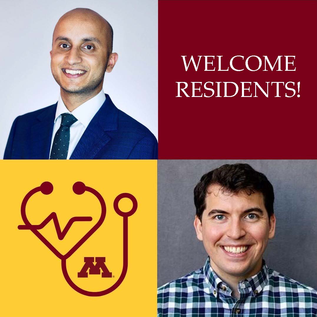 @UMNRadOnc (@umnradonc) on Twitter photo Join us in giving a warm welcome to our new class of residents! PGY2 Dr. Subbu Mishra joins us from <a href="/NUFeinbergMed/">Northwestern Feinberg School of Medicine</a> as a medical resident, and Dr. Tim Allen joins us from <a href="/wiscmedphys/">UW-Madison Department of Medical Physics</a> as our junior medical physics resident. We are excited to have you join our team! #UMNProud Join us in giving a warm welcome to our new class of residents! PGY2 Dr. Subbu Mishra joins us from <a href="/NUFeinbergMed/">Northwestern Feinberg School of Medicine</a> as a medical resident, and Dr. Tim Allen joins us from <a href="/wiscmedphys/">UW-Madison Department of Medical Physics</a> as our junior medical physics resident. We are excited to have you join our team! #UMNProud