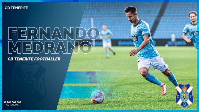 MasFutbolMARCA's tweet photo. 🚨Fer Medrano firma por el @CDTOficial y llega al Heliodoro hasta 2026 procedente del @RCCelta  ➡️https://t.co/joBXyQ0iDE⚽️#LaLigaSmartBank https://t.co/21zWnAH3bD
