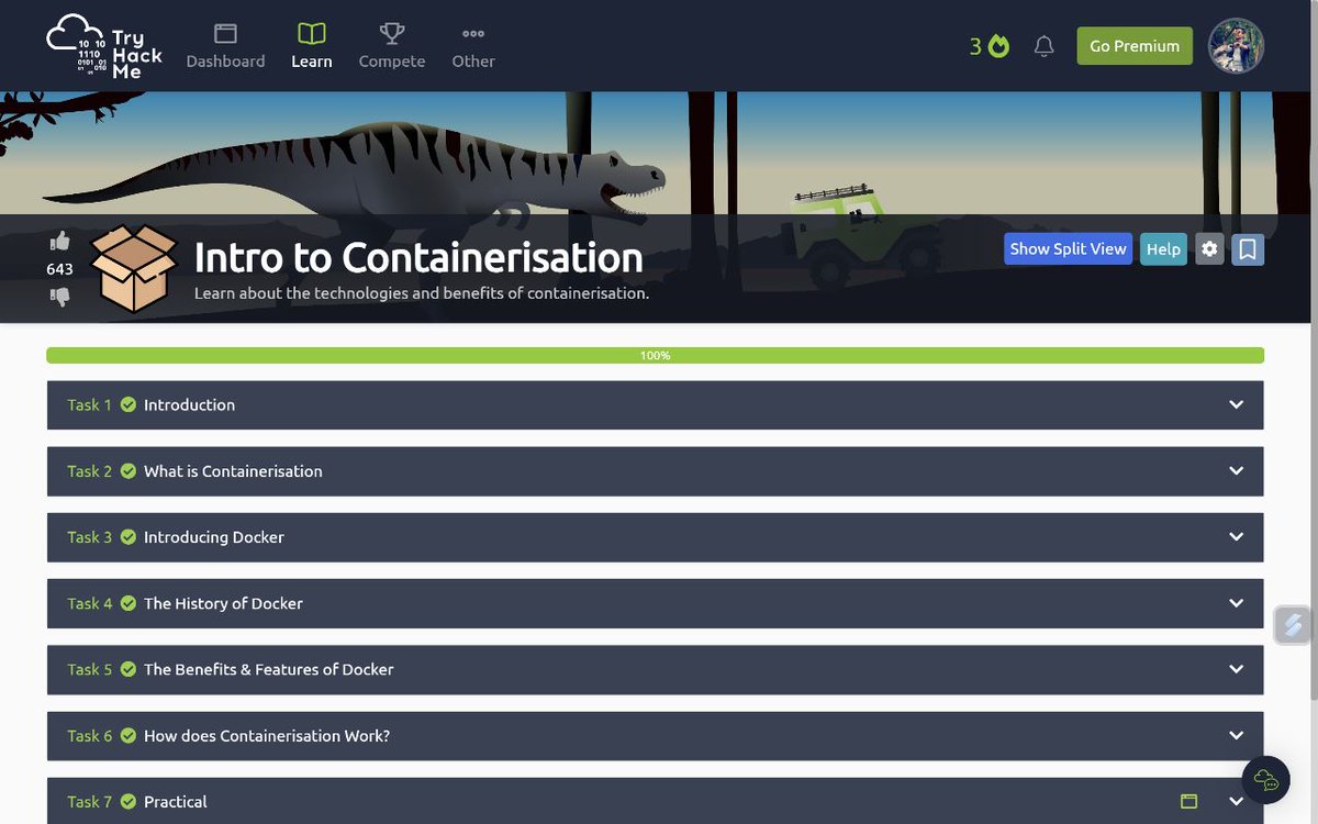 PenumajjiSohith's tweet image. Hey TwitterFam! 🌟

Day 30: &quot;Intro to Containerisation: The Basics&quot;
In this room, I delved into the world of containerisation, exploring its technologies and uncovering the numerous benefits it offers.

#TryHackMe #Containerisation #Cybersecurity