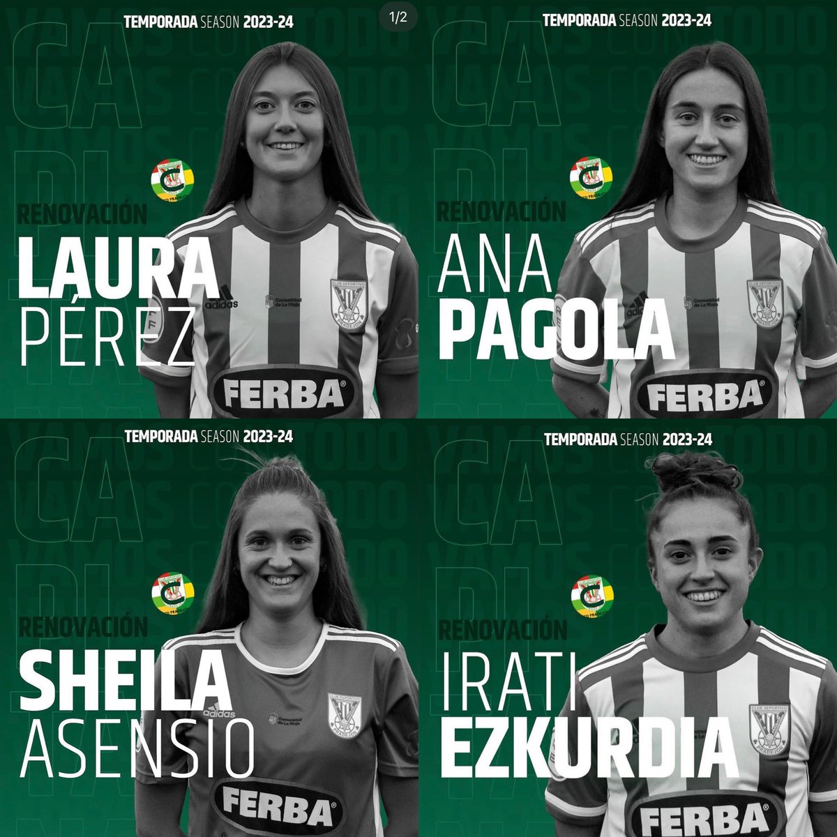 CDPradejon's tweet photo. 2RFEF FEMENINA 

Comenzamos la confección del equipo para la temporada 23/24 y lo hacemos con la renovación de las capitanas

🧤 @sheilasensio13 
🛡️ @LauraPerezvalle #IratiEzkurdia
 🧠 #AnaPagola https://t.co/dxFOnwpRVz