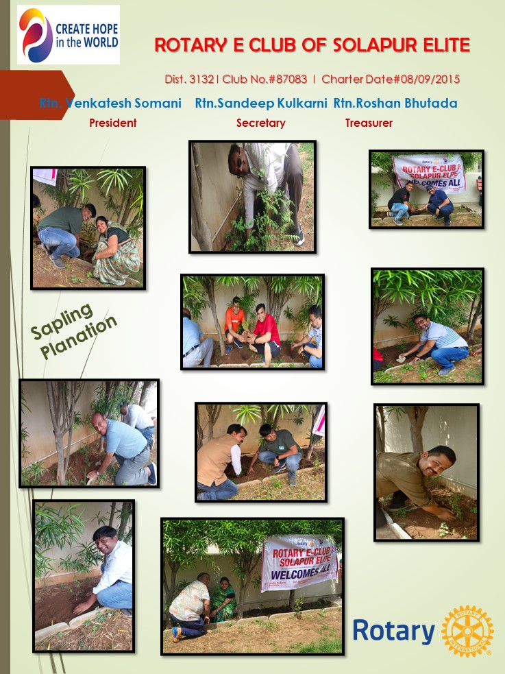 rcselite's tweet photo. 1st activity for the betterment of our Environment,
tree sapling plantation at Bhagwati housing society @SolapurSmart  with members. https://t.co/15vQpFyE8C