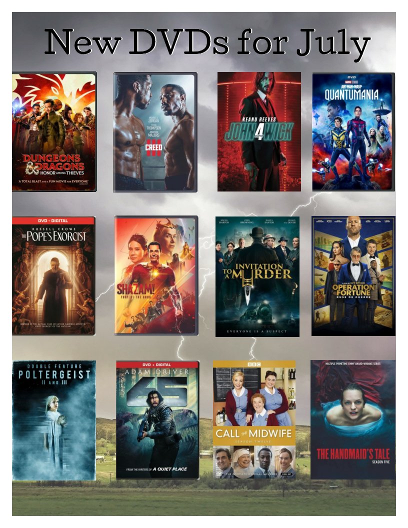 Check out these new #movies for July 2023!  #DVDs      libraryaware.com/2T5T7Q
