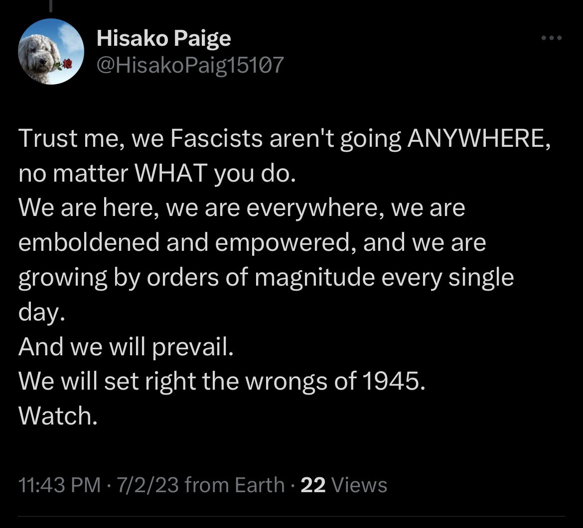 🚨 Bryan Trottier the neo-nazi has gone mask off. After pretending to derad with @MrMubinShaikh and @parentsforpeace I wonder how they're feeling about their star pupil now? We told you so. Report. Block. @/HisakoPaig15107