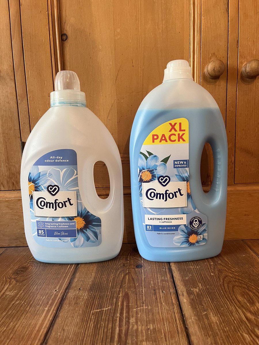 Imagine the veil of gloom that descended upon me on discovering that I was now paying substantially more for even less of your admittedly good product #COMFORT <a href="/Unilever/">Unilever</a> a slightly taller but much leaner bottle may fool a lot of people but not me….