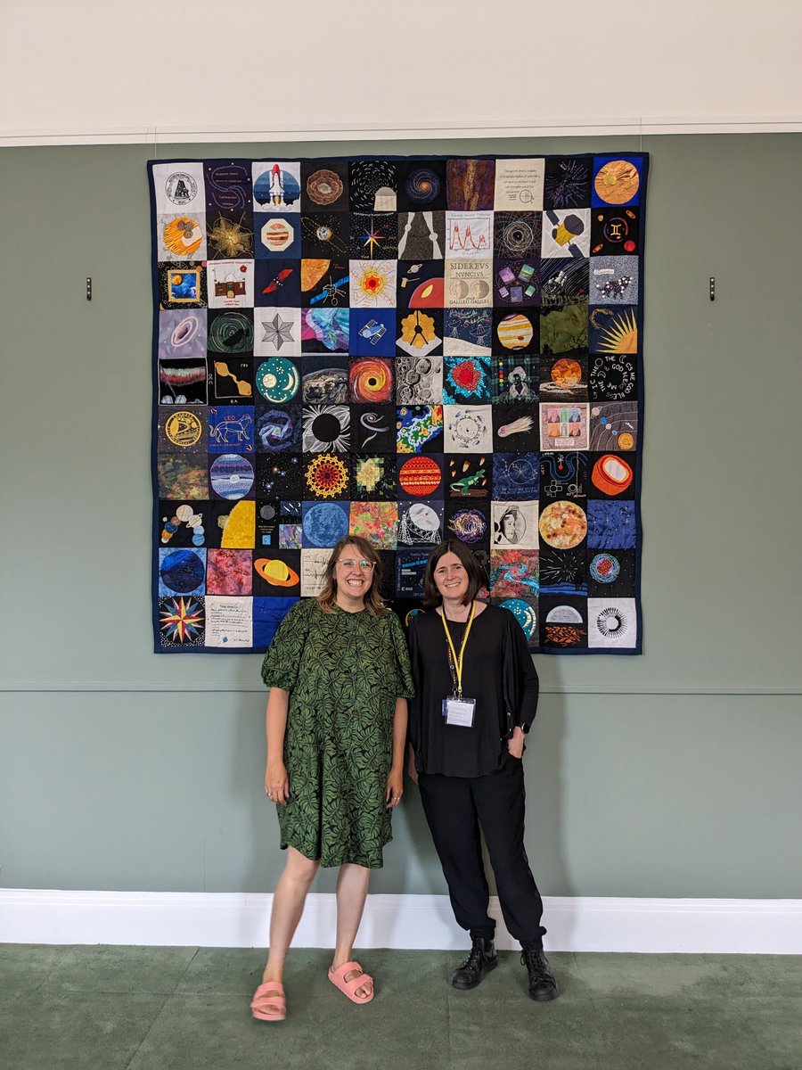 The RAS bicentenary patchwork quilt is on display at <a href="/royalsociety/">The Royal Society</a> for the Stitching the Stars workshop led by <a href="/_annie_h/">Annie H</a>  tomorrow evening - all are welcome to add beads to the RAS Solar System quilt! royalsociety.org/science-events…
#SummerScience