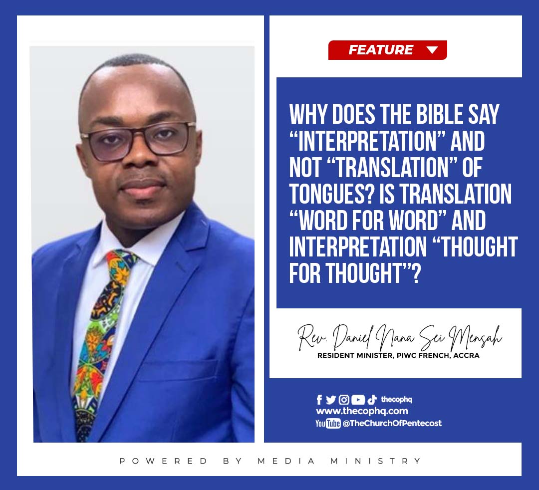 thecophq's tweet photo. 🗣️ Rev. Daniel Nana Sei Mensah writes 🔽

"In 1 Corinthians 12:7-10, the Bible lists the “interpretation of tongues” as one of the manifestations of the Spirit or one of the things given through the Spirit commonly referred to as “spiritual gifts”. 

1/2 https://t.co/kUnZiy1GGo