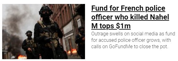 Os franceses fizeram uma vaquinha pra premiar o policial que matou um garoto de 17 anos de ascendência argelina. O policial virou milionário em dias. E vocês acham que os imigrantes e descendentes não têm motivos pra estarem indignados com a sociedade francesa?