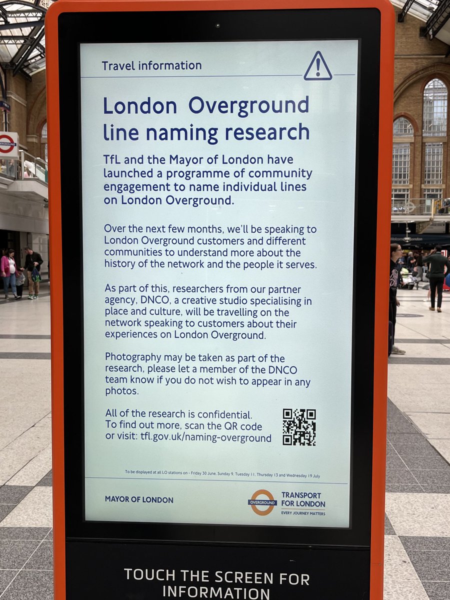 itsyourlondon's tweet image. Do you want to have a go at naming the #Overground lines? This photo tells you how.  Good luck! #london