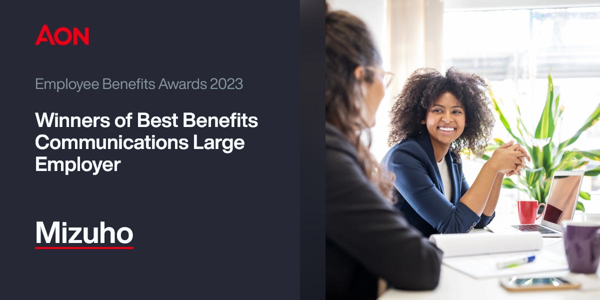 Congratulations once again to our client <a href="/mizuhobank/">みずほ銀行</a> for winning the #EBAward23 for Best Benefits Communications in the Large Employer category <a href="/EmployeeBenefit/">Employee Benefits</a> #employee #communications #hr #health #awards