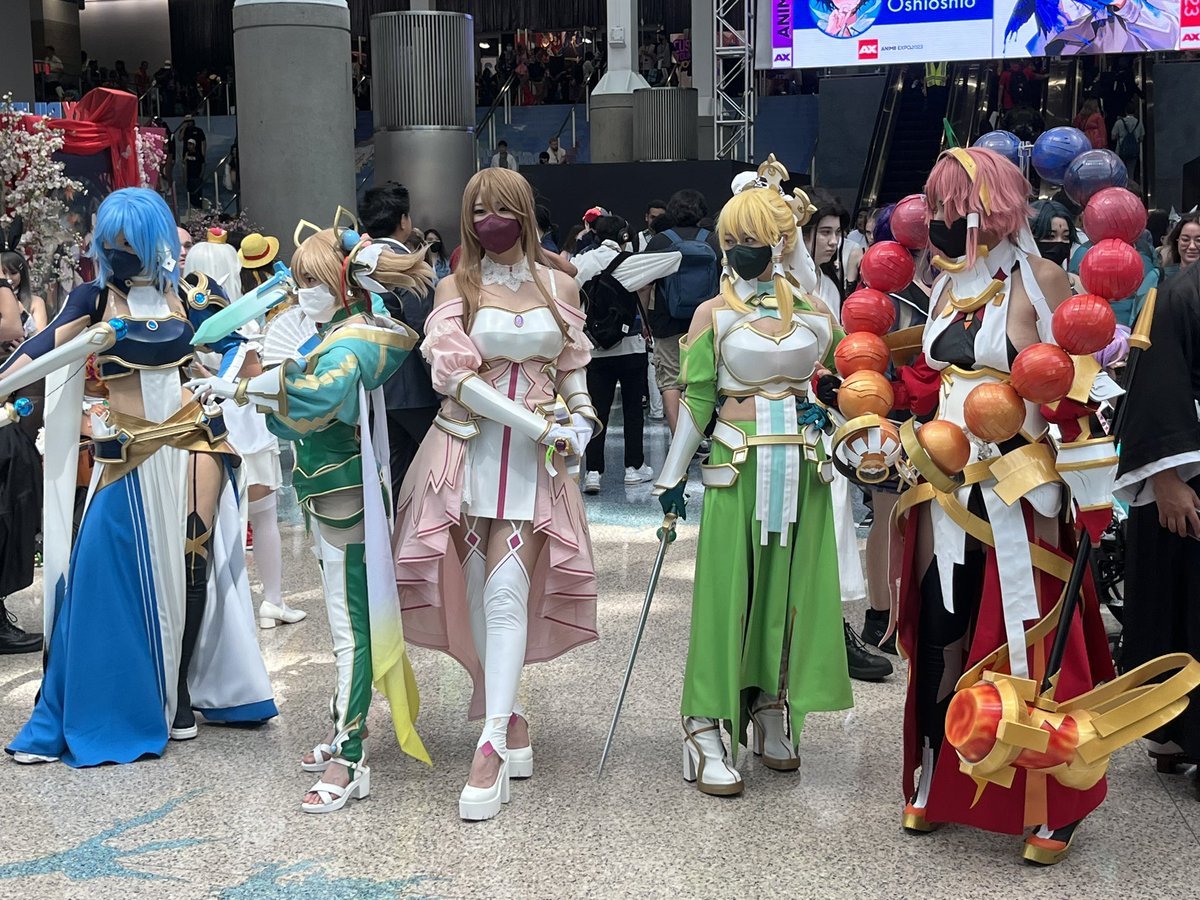 Hanzomon_cos's tweet photo. Korean Cosplay Goddesses SPIRALCATS💙💛🩷💚❤️ as SWORD ART ONLINE ⚔️ 🏹
@SpcatsDoremi @TASHAspiralcats @animeexpo @BandaiNamcoUS
#animeexpo #animeexpo2023 #cosplay #swordartonline #spcats #tashacosplay #doremicosplay https://t.co/Mj48mVs6bb