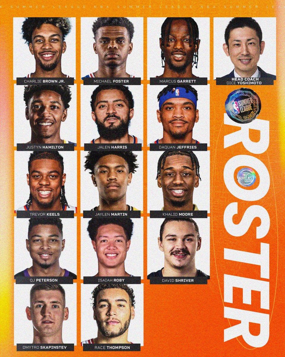 NoCeilingsNBA's tweet photo. New York Knicks have Announced Their Summer League Roster

(via @nyknicks ) https://t.co/x6tcp55YMD