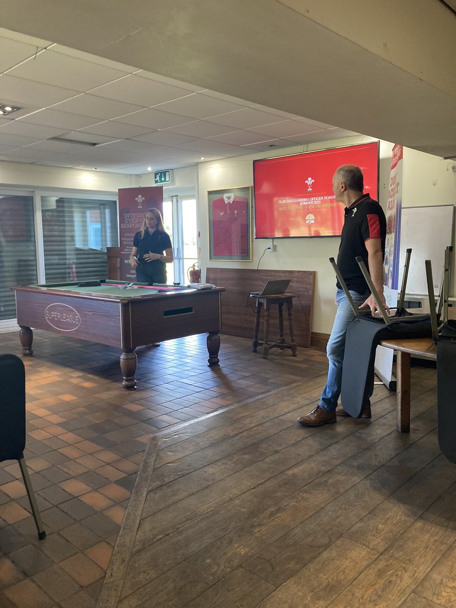Daihiggs's tweet photo. Great to be involved in the Club Safeguarding Officer Roadshow @wrexhamrfc tonight.
They are at @colwynbayrugby tomorrow night and @LlanidloesRFC on the 31st July.
Really important to challenge behaviours and standards. 
We all have a duty of care. @WRU_Community https://t.co/lVZhUwkv2r