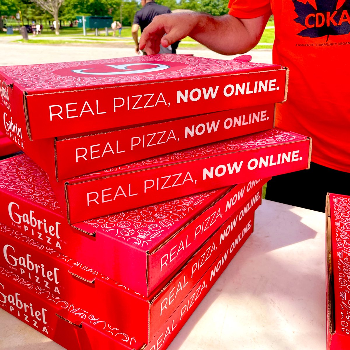 Thanks to <a href="/GabrielPizza/">Gabriel Pizza</a> for feeding our volunteers who were doing tear-down today at Walter Baker Park in Kanata. Our volunteers worked tirelessly this weekend and we appreciate it!