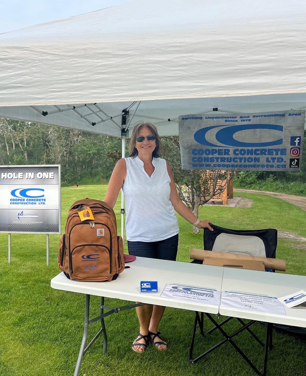 OliveTreeLloyd's tweet photo. Sending out a big Thank You to @CooperConcrete Construction Ltd. for choosing The Olive Tree as the recipient for the Backpack Raffle at the annual @LloydConstAssoc Golf Tournament. #cooperconcrete #olivetreelloyd #lloydminster https://t.co/CJBXovtci8