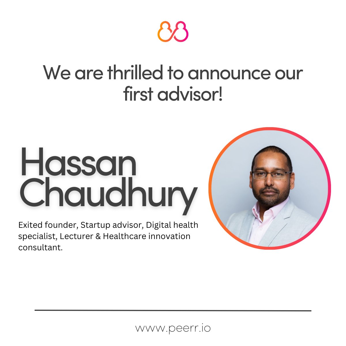 🌟 Exciting News! Introducing Our First Advisor for Peerr 🌟 📢 Today, we are delighted to share that we have joined forces with an exceptional advisor who will play a vital role in shaping our future success. Please help us welcome @HassanChaudhury!