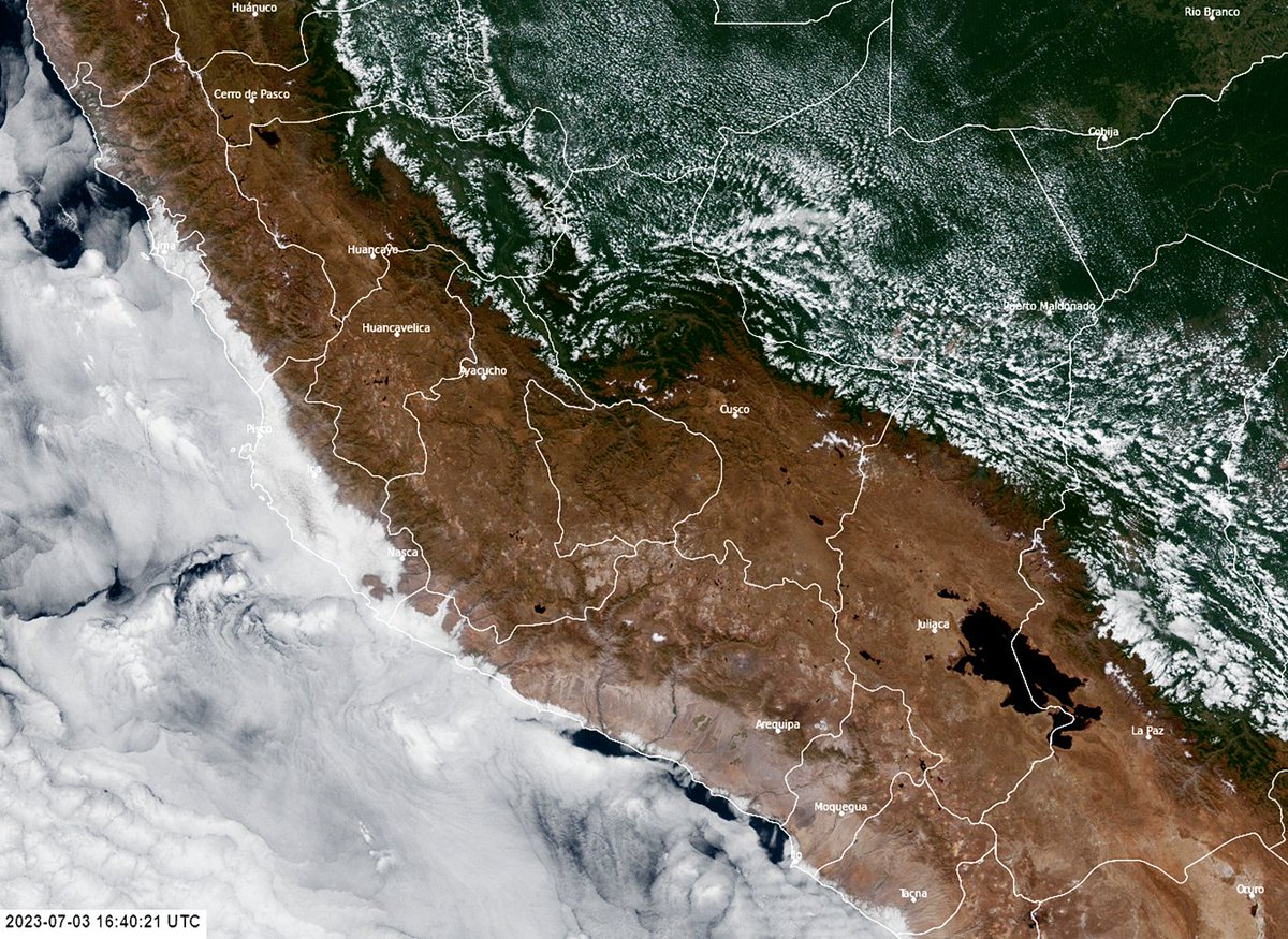 Asismet_IF's tweet photo. #ASISMET te da #ElTiempo meteorológico 🇵🇪
☀️🌤️⛅️🌥️☁️
Temperaturas actuales a nivel nacional reportados por los aeropuertos a las 12:00 con imágenes satelitales en tiempo real. https://t.co/WCsHTWzlbN