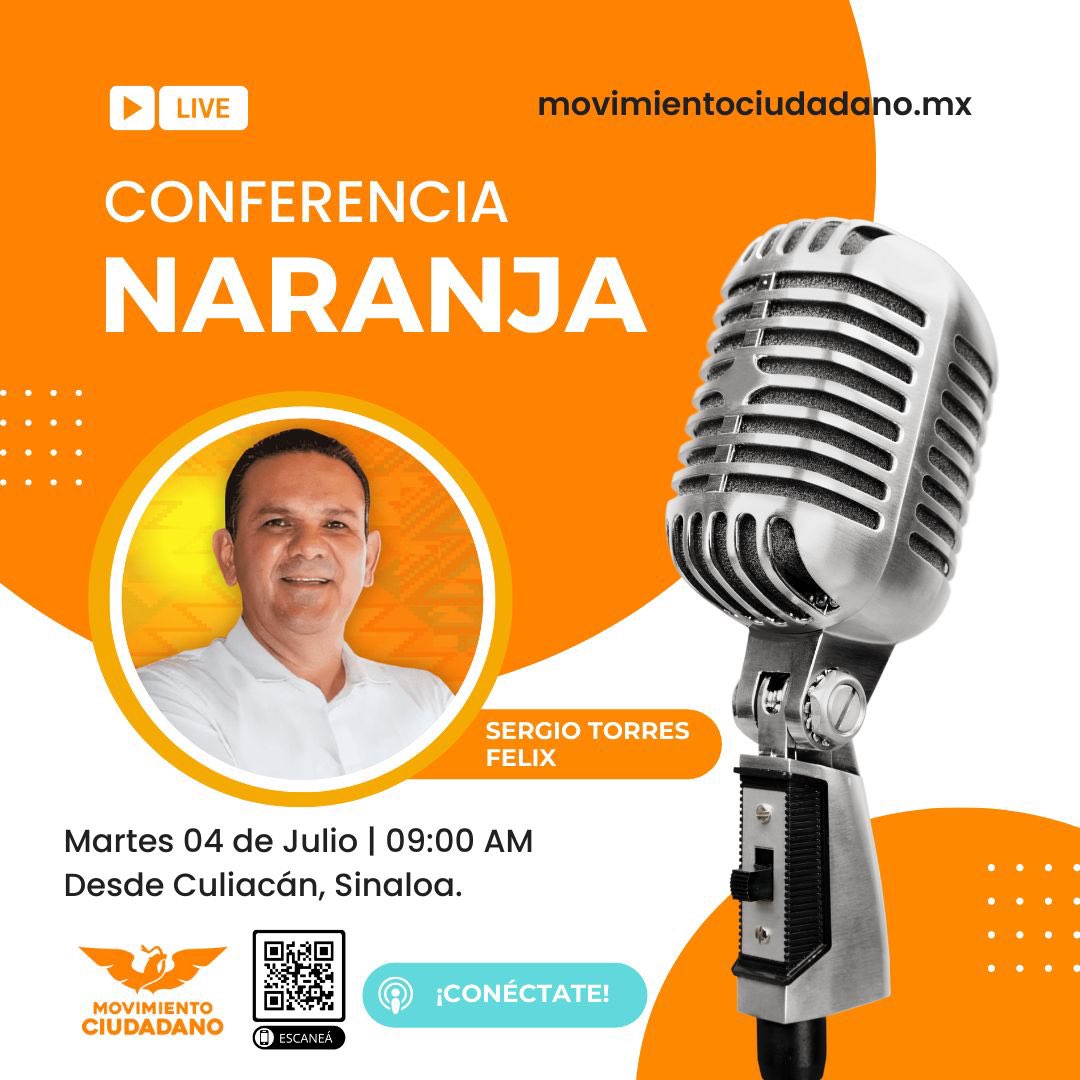 Buenos días Sinaloa, los invito mañana a sintonizar la conferencia naranja donde trataremos temas relevantes para las y los sinaloenses. Nos vemos mañana a las 9 am por mi página de Facebook. Que tengas un excelente inicio de semana. 

#ElFuturoEsNaranja