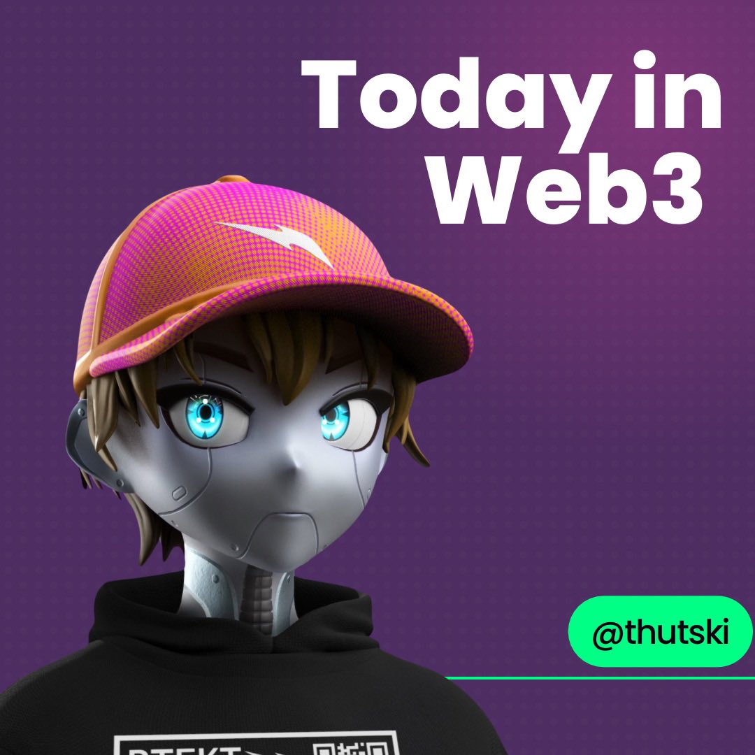 thutski's tweet photo. 🗞️ Today in Web3:

Your daily dose of Web3 news 🌐

1️⃣ Azuki DAO to sue Zagabond
2️⃣ CR7 second NFT collection
3️⃣ Harry Styles app introduces blockchain
4️⃣ SEC calls some ETF applications inadequate
5️⃣ Credit Suisse partners with Swiss Football Association for NFTs

🧵
1/7 https://t.co/GFAHJb5v9h