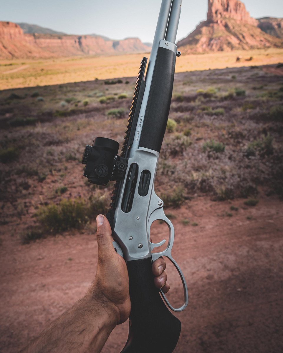 HenryRifles's tweet photo. A wild Henry H010GAWP All-Weather .45-70, pictured roaming in its natural habitat. 🌵

Any Henry .45-70 owners out there? https://t.co/xu3U9PAFNz