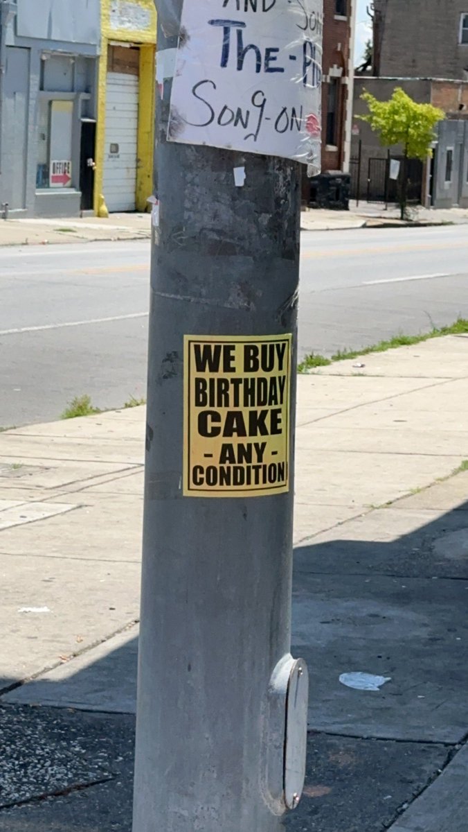 The best sign in Baltimore award goes to the corner of Greenmount and 25th!