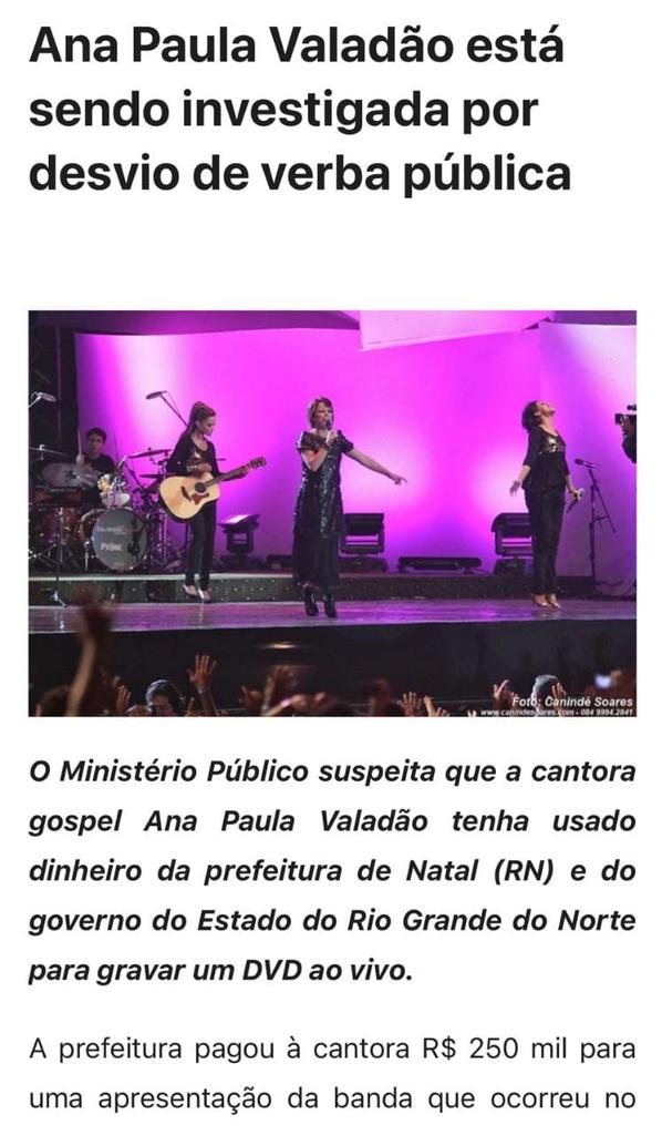 André Valadão é sua família são uma quadrilha. Além dos crimes de homofobia, existem outros crimes. Passou da hora de começarem investigar a máfia travestida de igreja que é a Lagoinha:

Igrejas evangélicas são máquinas de manipulação em massa para sugar e lavar dinheiro, a