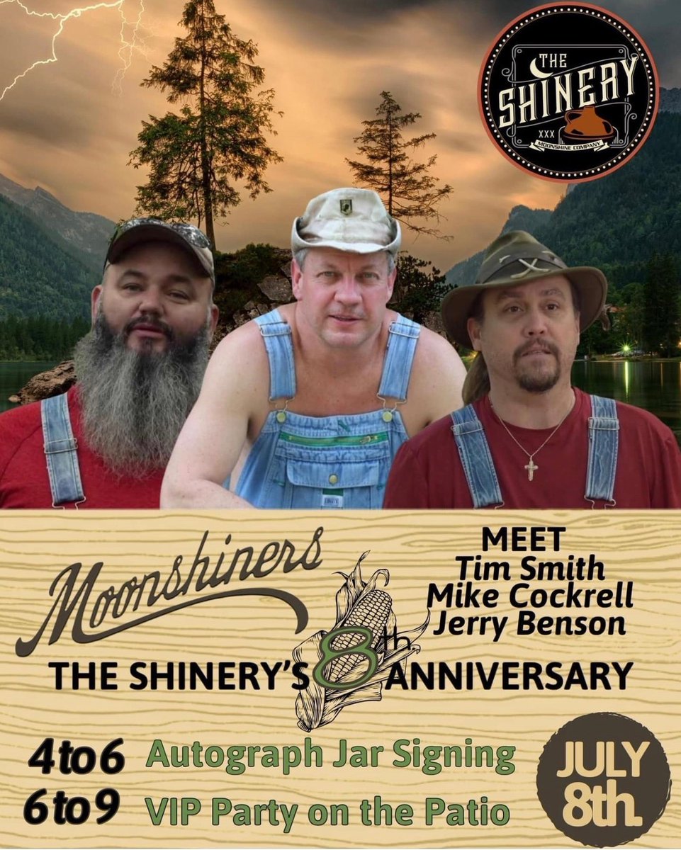 TimSmithSpirits's tweet photo. This Saturday at The Shinery Moonshine Company!! Get your tickets ▶️ https://t.co/qYV80lQ8gz
#Moonshiners #TimSmith #Moonshine #VIPparty #TimSmithSpirits @TheShinery https://t.co/8q64XxjW3B