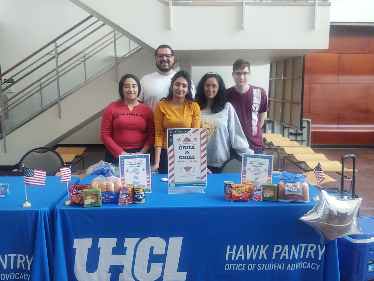 UHCLOSA's tweet photo. We are still here! Don't forget to stop by the SSCB Lobby for your Grill &amp; Chill Meal Kit! Meat &amp; Veggie options are available. Hurry while supplies last!

Compliments of the Hawk Pantry!

#uhclosa #HawkPantry #MealKits #4thofJuly2023❤️🤍💙 https://t.co/N4vhe5rant