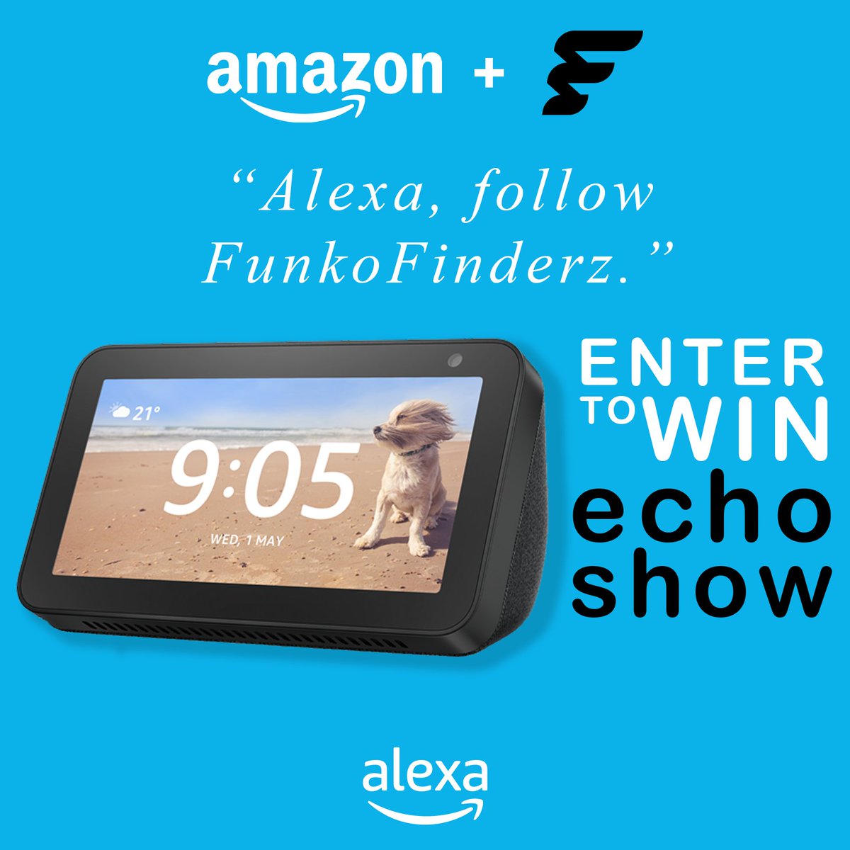 RT &amp; Follow <a href="/funkofinderz/">Funko Finderz | Funko Pop! News & More!</a> for a chance to WIN a FREE Amazon Echo Show 5 Smart Display with Alexa #Giveaway #Giveaways #Alexa