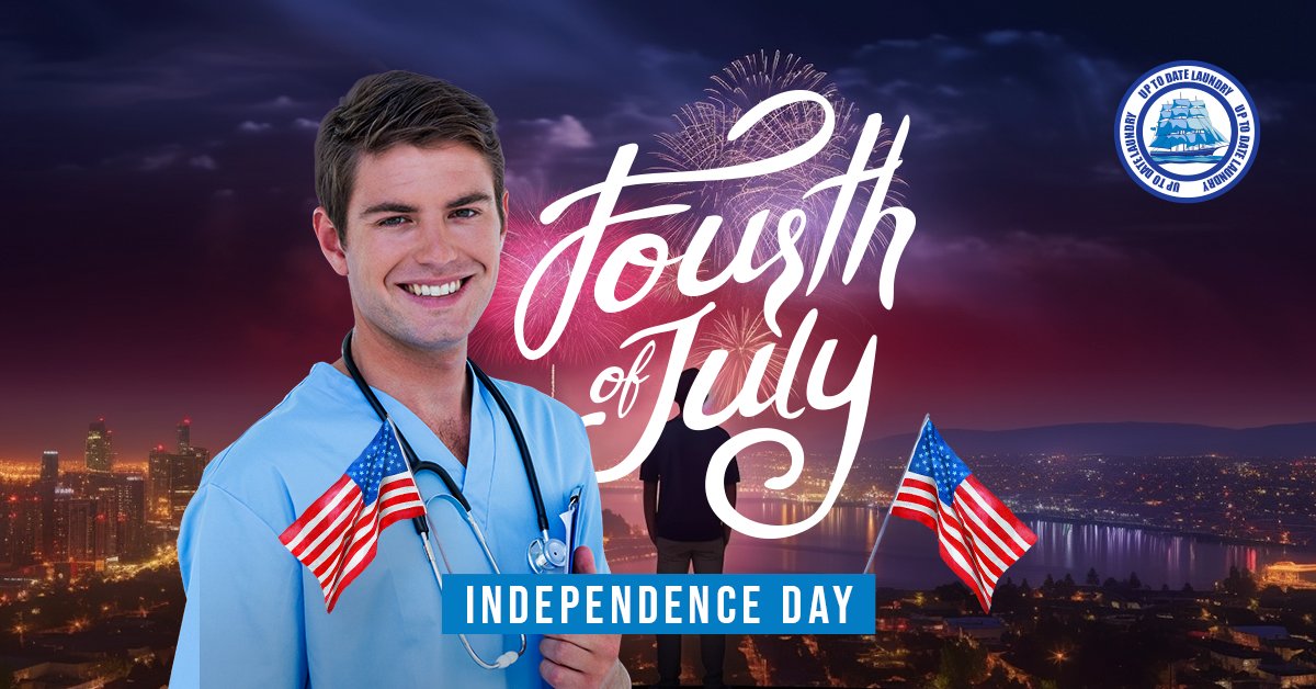 Cheers to the red, white and blue! 🇺🇸 Happy #4thofJuly from Up To Date Laundry.