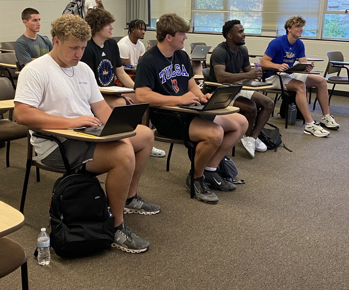 ⁦<a href="/utulsa/">The University of Tulsa</a>⁩ Freshmen Football Players First Official Day of Their TU Careers!!

Looking Great - Sharp - Front Row!!

Very Impressed with Our Newcomers. These Young Men are Gonna Make a Big Impact on Campus, in Chapman Stadium &amp; within the Tulsa Community!!

#ReignCane 🌀🏈