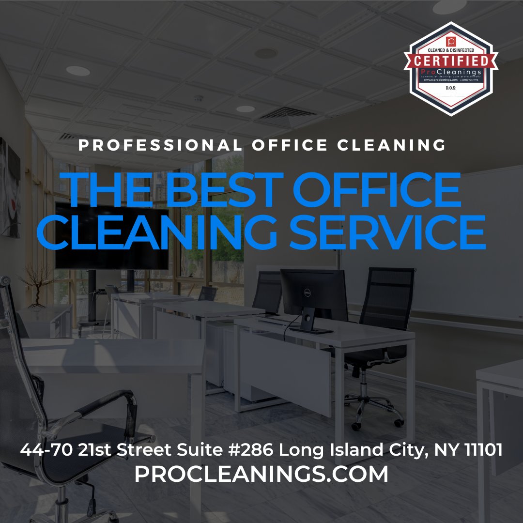 Cleaning Excellence at Its Finest: Choose the Best Cleaning Company for a Spotless Workplace.
Visit our website procleanings.com
#BestCleaningCompany #OfficeCleaning #Officecleaningservices
