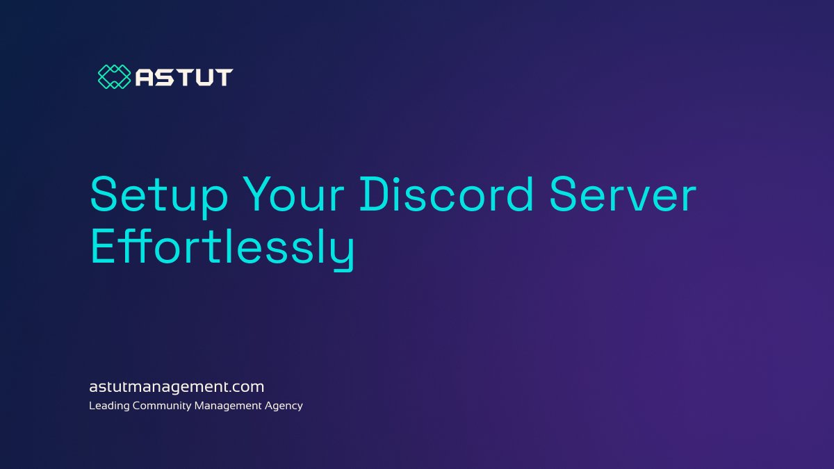 AstutManagement's tweet photo. Setting up a Discord server can be tricky.

From permissions to channel organization, numerous challenges can arise.

Don't fret! ✋

Get professional help from us to ensure a seamless setup process and a thriving server that fosters community engagement.

#DiscordSetup https://t.co/7FwfCI6tdw