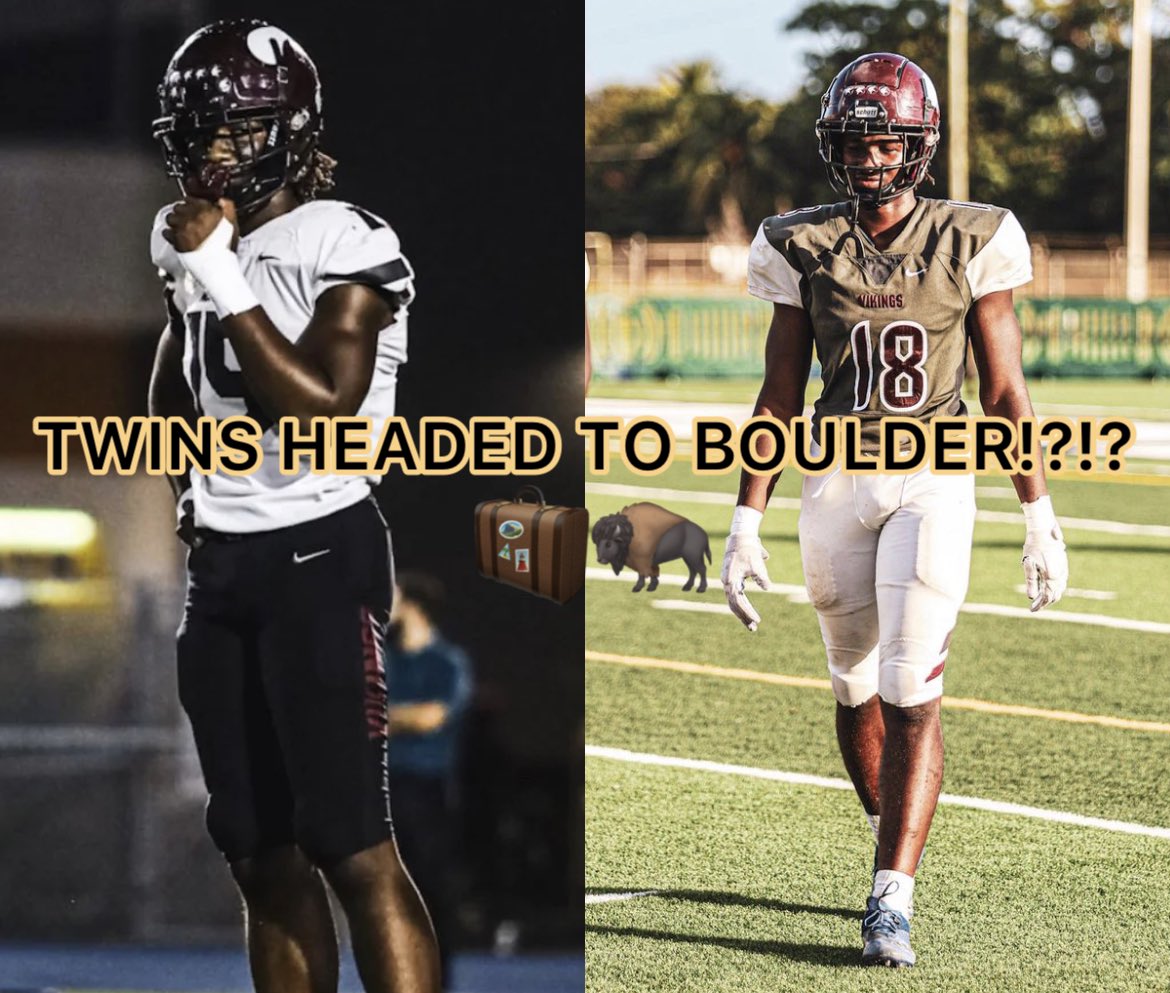 FLORIDA TWINS COMING TO BOULDER⁉️😱

youtu.be/m-THBrHbUMI

@MandrellDesir19 & @darryll_desir ARE BOTH HIGHLY INTERESTED IN COLORADO‼️🧳🦬

COACH PRIME AIMS TO LAND TWO ELITE EDGE RUSHING TWINS OUT OF FLORIDA🔥