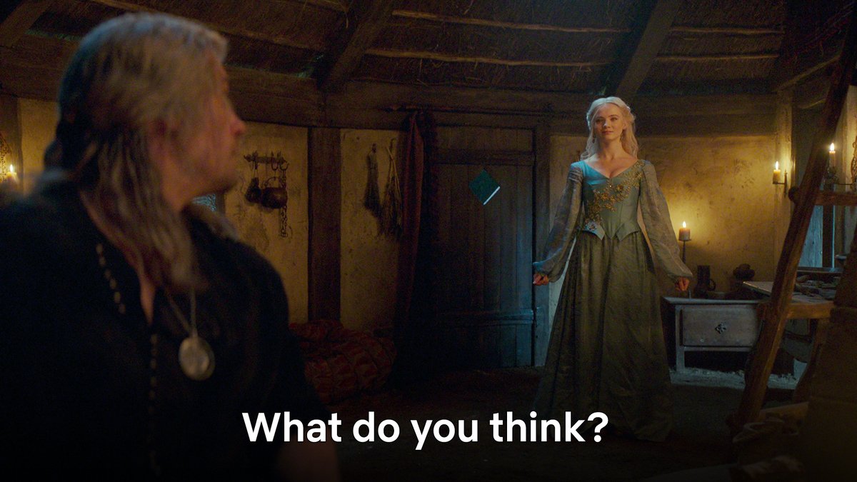 witchernetflix's tweet photo. It's giving ‘go upstairs and put something else on'. https://t.co/dnB8wpmBlC