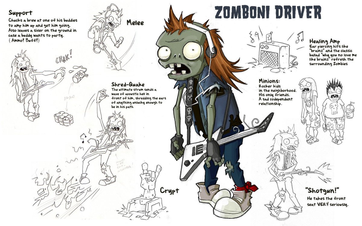 Zomboni Driver concept art - Plants vs. Zombies: Garden Warfare