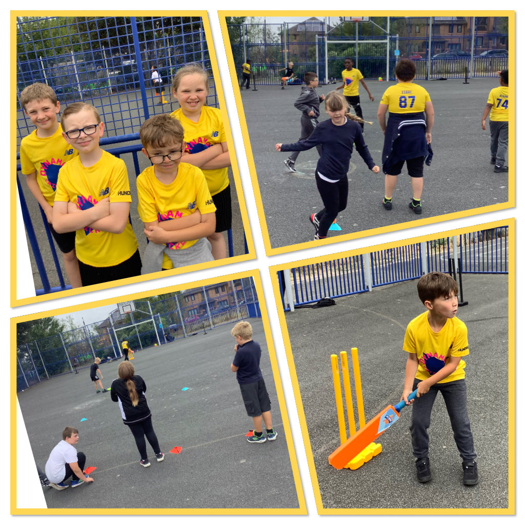 The children have been participating in cricket lessons with “Let It Shine Cricket”#letitshinecricket #cricket ⁦<a href="/ReachSouth1/">Reach South</a>⁩
