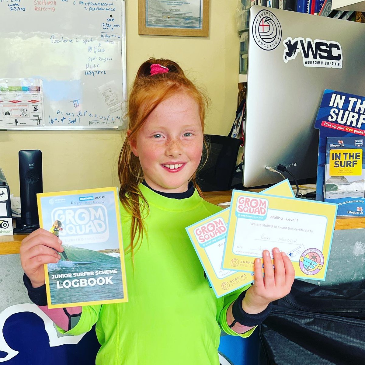 WoolacombeSurf's tweet photo. Certificate time for our talented young Grom Squad! ๐Well done to all of you ๐ค (the rest of you bring your logbooks๐) @surfingengland #surfschool #woolacombe #surfers #groms #surfprogramme #woolacombebay #surfcentre #surfing #surflessons #happy #smiles #welldone #achievement https://t.co/9Wm2whMn8a