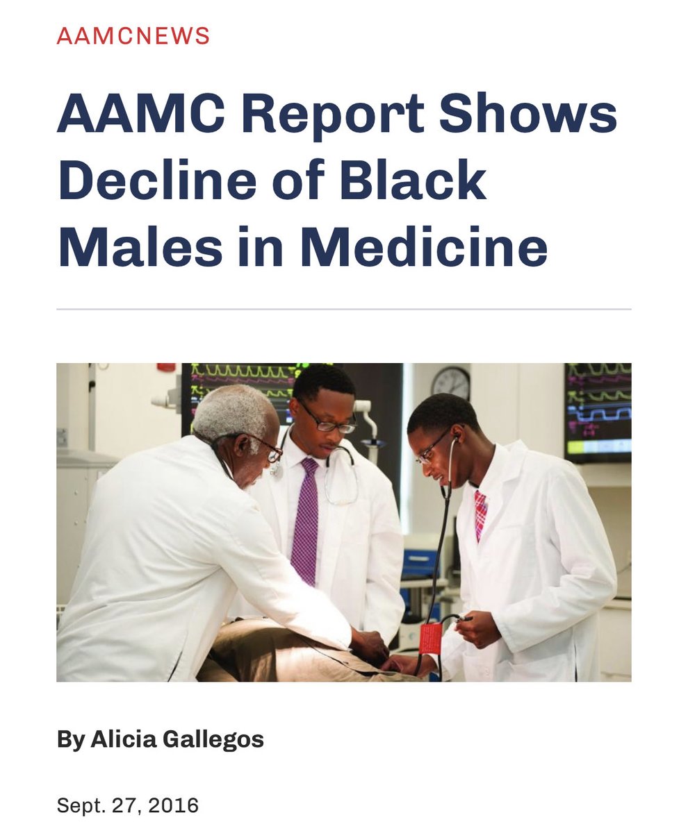 Did you know that more Black men entered medical school in 1978 than in 2014? That number has only increased slightly since then. Black men are 3% of the physician workforce and I fear what the #SCOTUS ruling means for efforts to diversify medical schools. 1/4 #AffirmativeAction