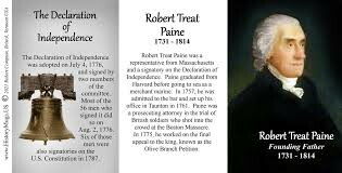 MensaMax2's tweet photo. The American Revolution &amp; 4th of July Founding Fathers Series

#7 - Robert Treat Paine - Signer Declaration of Independence, Justice of Massachusetts Supreme Judicial Court

Descended from Henry II King of England
See his biography &amp; genealogical chart. https://t.co/9gipFanZYW https://t.co/cYL99VBrCl