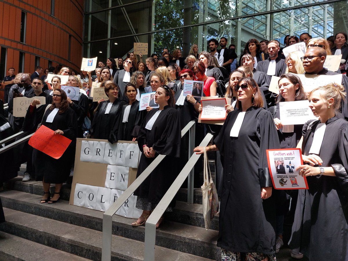 Soutien entier aux demandes légitimes des greffiers et personnels de greffe à Toulouse et sur tout le territoire ⤵️⤵️