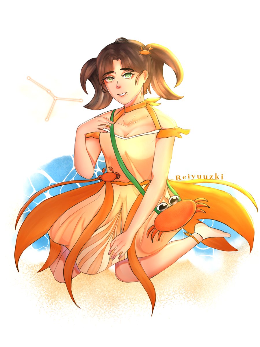 Noemibooo's tweet photo. OC x Zodiac! Anakku sebagai cancer 🦀♋ 
#ocbase https://t.co/c7HWMfw4Sr