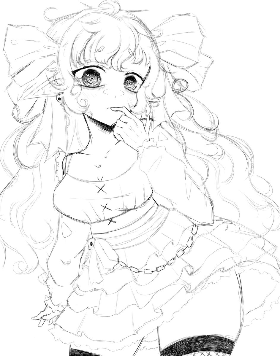 Character belongs to <a href="/dcllwy/">: ♡ 인형 . 𝜗𝜚 | ewefae</a>! She was just too cute not to draw! #artmoots