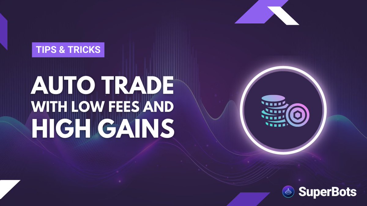 SuperBots_Fi's tweet photo. Trade smarter with SuperBots on DEX! π€πΉ Low fees, high efficiency. Maximize your gains with automated trading. Harness the future of decentralized trading with SuperBots and revolutionize your investment journey. #SuperBots #DEX #AutomatedTrading https://t.co/MvBKcbY8VD