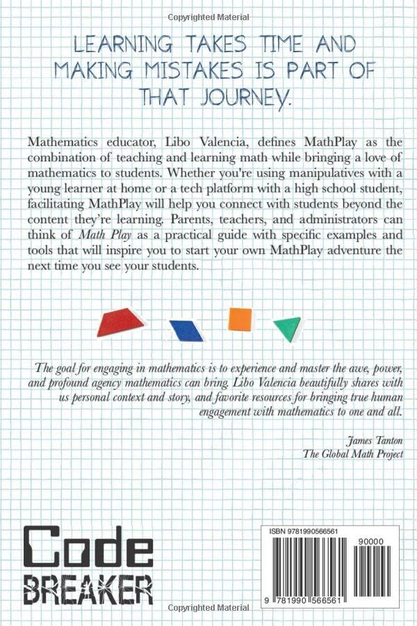 Very grateful and excited to share #MathPlay with the world🌎🌍🌏 Thank you to my publisher @codebreakeredu for amplifying teachers’ voice🙏 @McMenemyTweets @mraspinall 🦾#CodeBreaker 📖 a.co/d/5BEZNuf #ITeachMath #MTBoS #MathIsFun #MathChat #ElemMathChat #STEM #math🧮