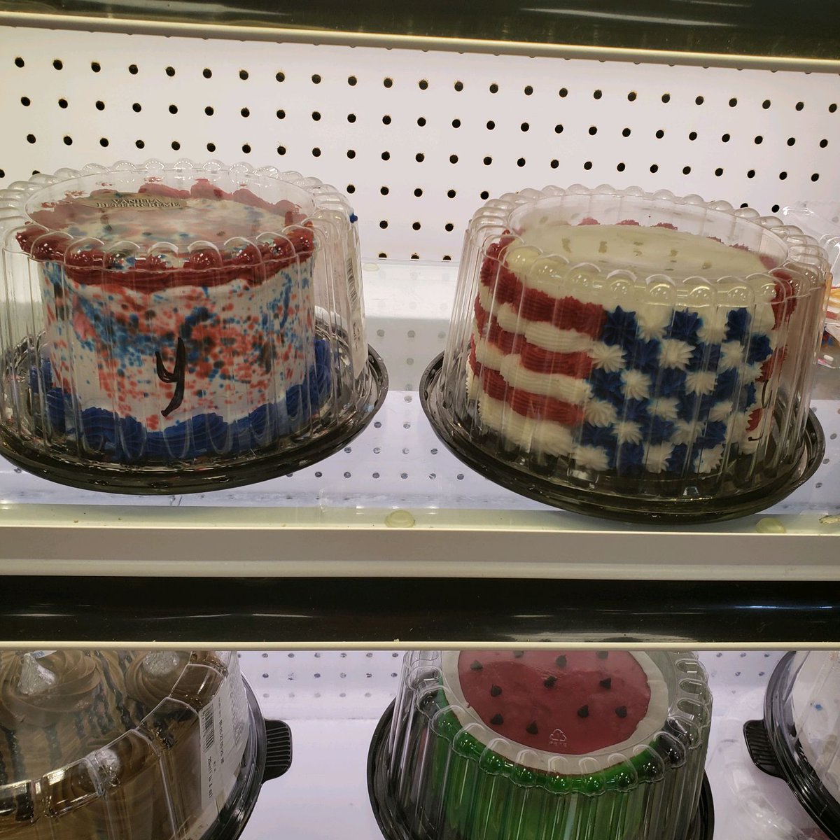 AdamsMarkets's tweet photo. Kim in #AdamsMA saw that Milford bakery post and said "hold the phone!". Not only do they have beautiful cakes and desserts galore, BUT #FourthOfJuly cannoli!? #NailedIt https://t.co/9kFx0Zt5EC
