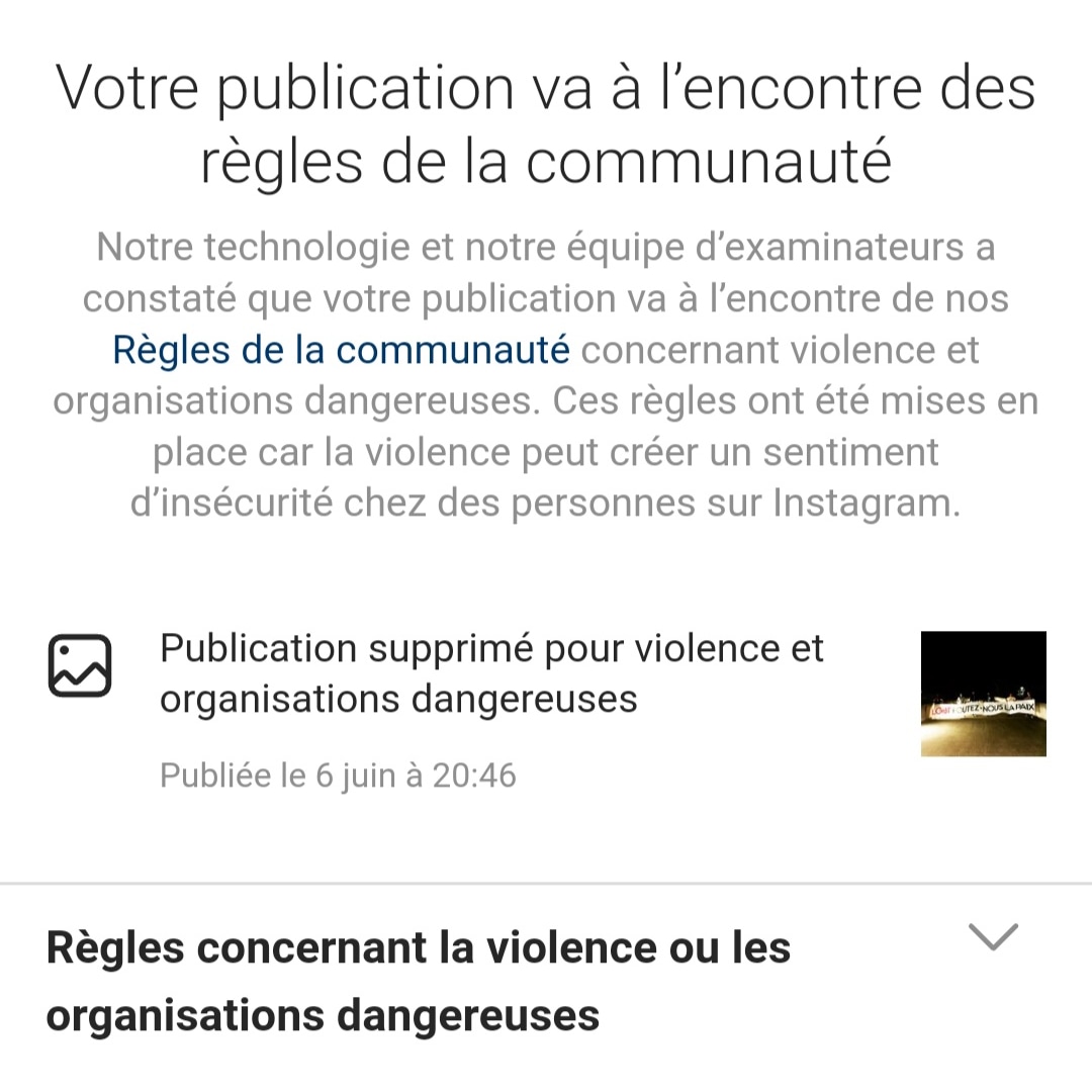 Comme vous avez pu le constater, notre compte instagram à sauté la semaine dernière. Contre la censure, nous avons pris la décision de refaire non seulement un compte instagram, mais vous pourrez désormais nous suivre sur Facebook, Twitter et Telegram (liens en bio).