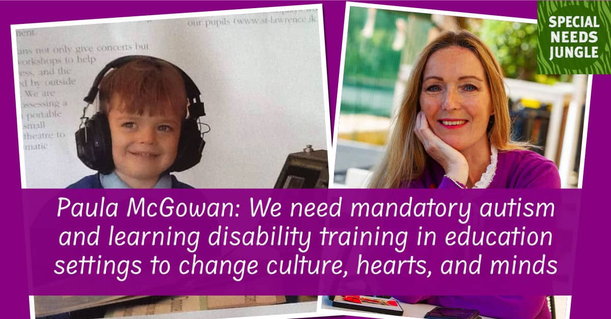 SpcialNdsJungle's tweet photo. On SNJ Today: After her son #OliverMcGowan's avoidable death, @PaulaMc007 succeeded in making #autism & #learningdisability training mandatory. Now Paula's launched a petition calling for similar mandatory training in #education settings. Find out more: https://t.co/kgJTCGJfGh https://t.co/z8RDcnyj3f