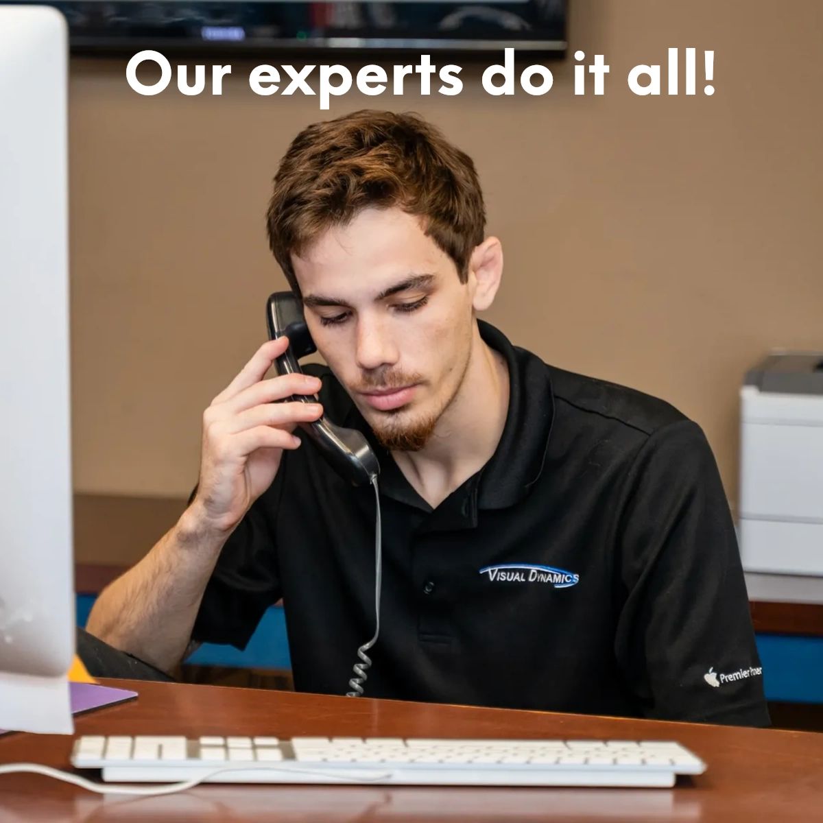 Discover the ultimate Apple support experience at Visual Dynamics! As an Apple Premier Partner, we provide unparalleled knowledge and service for iPhone, Mac, iPad, and AirPod repairs. #VisualDynamicsInc