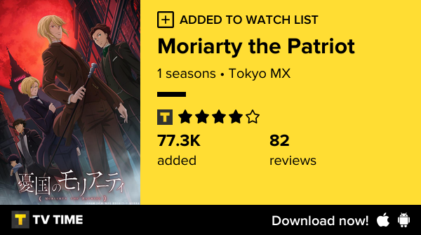 35snakechild's tweet photo. I've just started following Moriarty the Patriot https://t.co/DxfWN1IyOD #tvtime https://t.co/viwnvYTKgJ